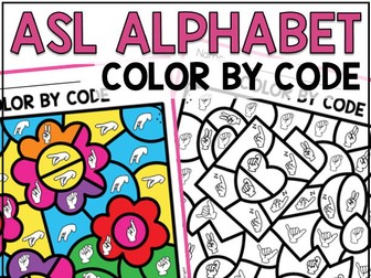 ASL Alphabet American Sign Language Spring Coloring Pages Activities