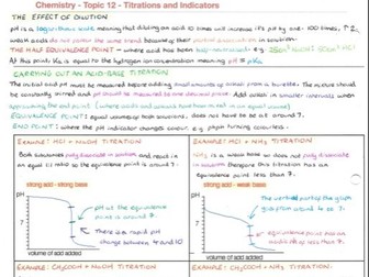 A* STUDENT EDEXCEL A LEVEL CHEMISTRY NOTES - ACID BASE EQUILBRIA
