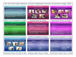 Family Members-Activities Explanation-Exercises Presentation