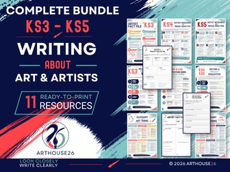 Complete Art Writing & Analysis Bundle KS3-5