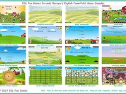 Gerunds Barnyard English PowerPoint Game
