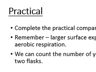 New Biology A Level OCR 5.7.7 Practical investigations into respiration rates in yeast
