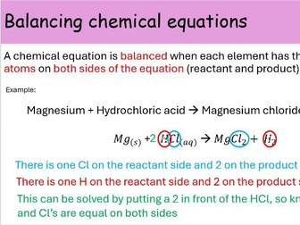 WJEC A level chemistry AS Unit 1 Topic 1.1: Formulae and equations powerpoints for whole topic