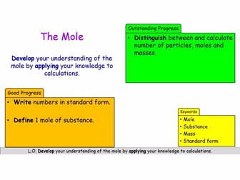 Introducing The Mole & Avogadro, GCSE Chemistry, AQA