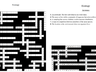 8. Ecology Crossword: Text Document and Webpages