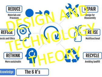 GCSE Retrieval Practice Design Technology D&T Knowledge Organiser Theory - The 6 R's