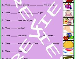 There Is versus There Are 3 Photo Worksheet Set