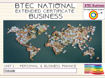 BTEC Business Level 3 Finance (Unit 3) Workbook, Knowledge organiser and Examination Practice Book