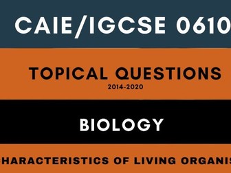 CAIE/IGCSE Biology topical questions with mark scheme.