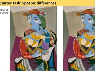Art starter spot the difference Picasso