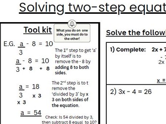 Solving two-step equations