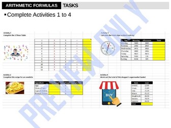 2 – Arithmetic Formulas (Modelling Data Series)