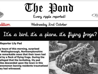 Tuesday - David Weisner Newspaper Report - Year 4