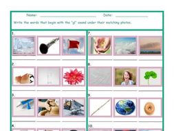 Phonics Consonant Blend GL Photo Worksheet