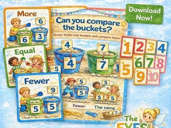 Compare quantity in the sand with shells