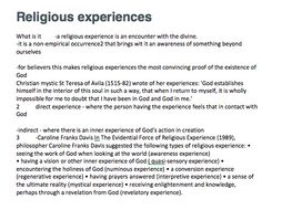 religious experiences Teaching Resources