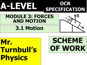 Motion Scheme of Work (OCR A-Level Physics)