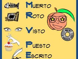 Spanish Poster to learn Irregular Participles *Póster en Español * FREE * GRATIS