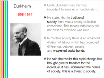 Introduction to Functionalism- A-level Sociology