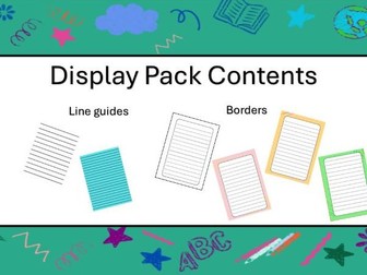 Differentiated line guides and designed border tempates (part of full set)