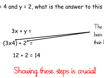 Introduction to Algebra - Year 6 with 3 levels of differentiation