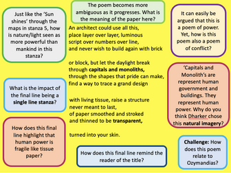 Tissue by Imtiaz Dharker. Power and Conflict. Detailed, thorough lesson.