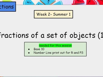 Fractions of a set of objects- White Rose Maths Year 3