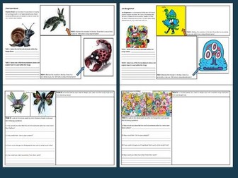 Art Cover work sheets BUNDLE (Monster Project)