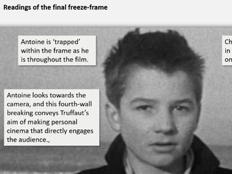 OCR Film Studies - 18 lessons covering The 400 Blows and the French New Wave (Film History paper)