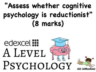 Cognitive Psychology & Reductionism - 8 Mark Example Answer