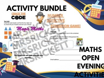 Maths Open Evening Activity Bundle