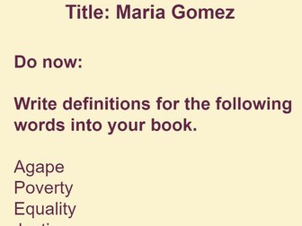 Maria Gomez Religious Studies Inspirational People