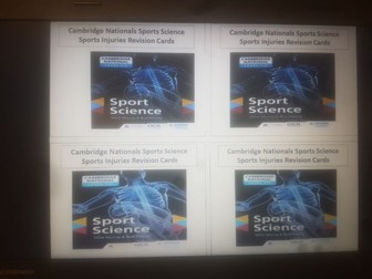 OCR Cambrdige Nationals Sports Injuries Revision Cards