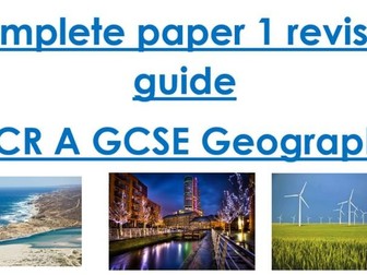OCR A Geography Paper 1 revision guide