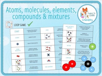 Atoms, molecules, elements, compounds & mixtures - Loop Game  (KS3/4)