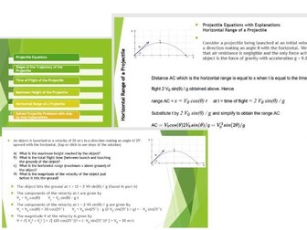 projectile motion theory and solved problems - a mini course