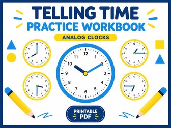 Telling Time Practice: Analog Clocks