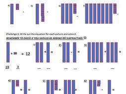 ks12 adding and subtracting 2 digit numbers with dienes worksheet