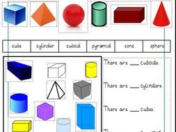 3d shapes differentiated worksheets year 1 white rose