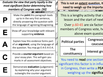 Edexcel A Level USA Politics Lessons 47-64 (Congress)