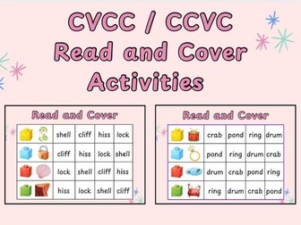 CVCC / CCVC Read and Cover Activity Mats