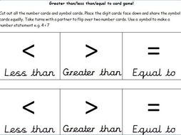 Greater than Less than Maths game KS1 | Teaching Resources