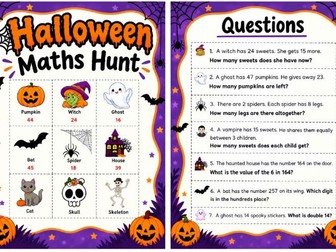 Halloween Maths Hunt (1st Level / KS1)