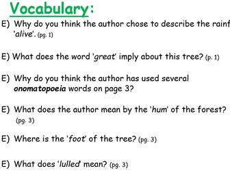 The Great Kapok Tree - Whole Class Reading Powerpoints