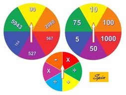 Interactive random spinners decision makers