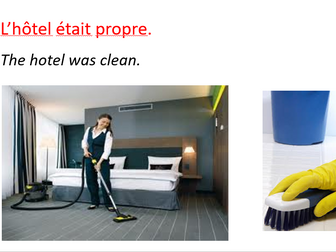 Describing a hotel in French (past tense holidays)