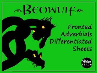 Beowulf Fronted Adverbial Differentiated Worksheets