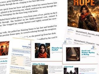 Mini SOW Creative Writing. Rejecting Hope: A Complete 3‑Lesson Dystopian Writing (KS3) Original Text