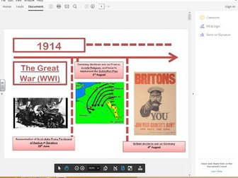 Classroom History Timeline Display
