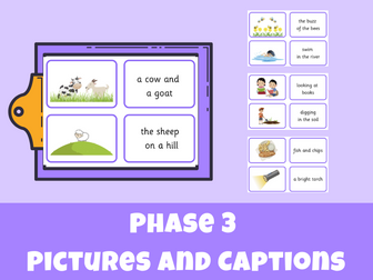 Phase 3 Picture and Caption Matching Activity – Fun with Phonics!